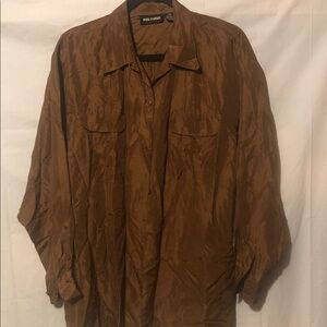 Vintage Women’s Brown Silk Shirt